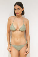 Bikini kaki lurex dorado